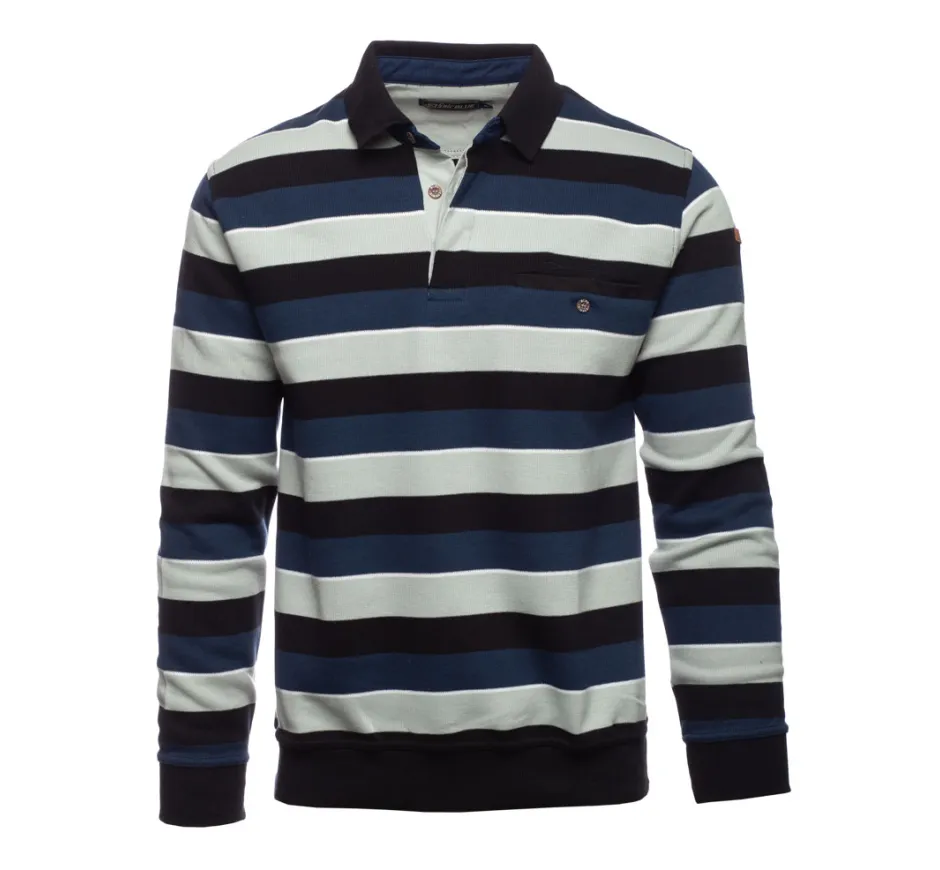 Polo manches longues rayé