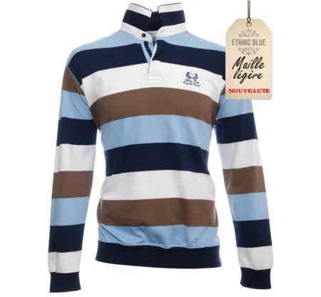 Polo manches longues rayé