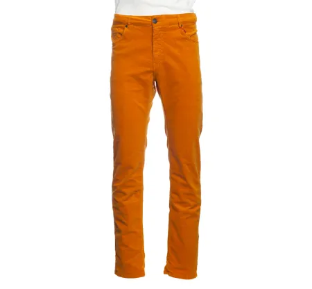 PANTALON en VELOURS MILLERAIES poches italiennes ORANGE