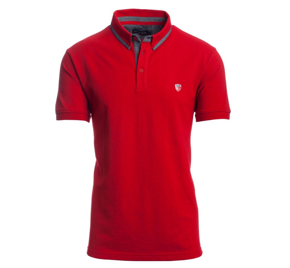 Polo piqué col fantaisie tissu