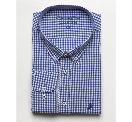 Pink Gingham Shirt in Cotton-Polyester Blend - Comfort & Easy Iron