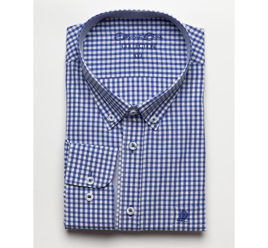 Pink Gingham Shirt in Cotton-Polyester Blend - Comfort & Easy Iron