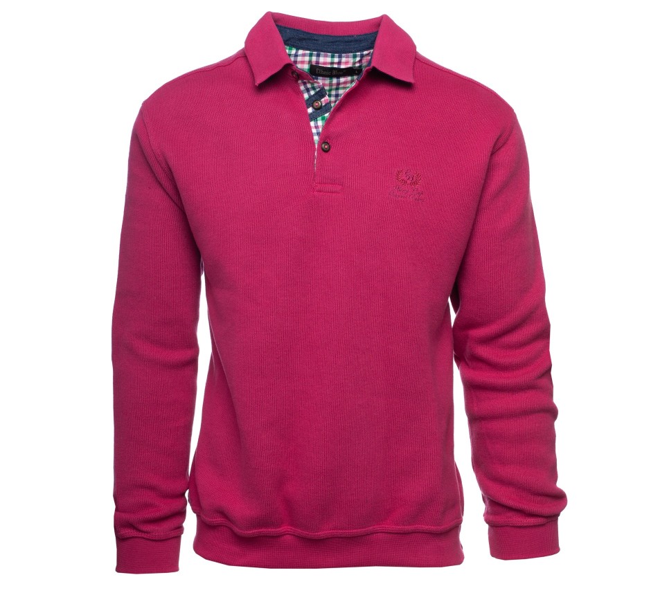 Men's Signature Polo with Elbow Patches - Soft Knit | Ethnic Blue