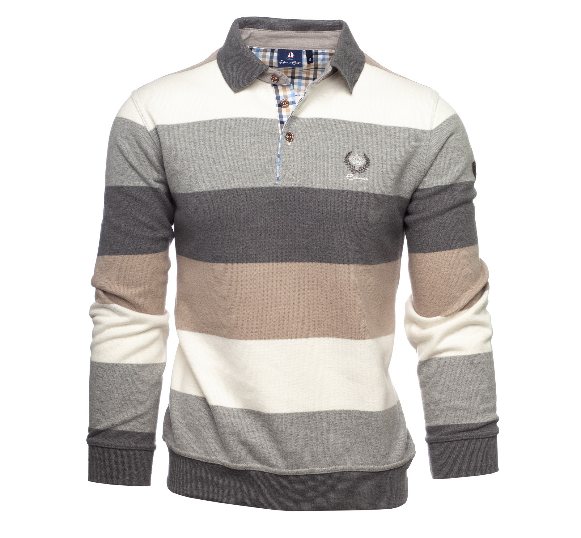 Iconic Striped Polo in Soft touch Knit Portugal Iconic Striped Polo in Soft touch Knit Portugal