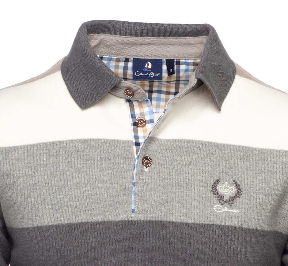 Iconic Striped Polo in Soft touch Knit Portugal Iconic Striped Polo in Soft touch Knit Portugal