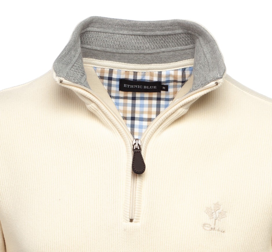 Sweat Zip Signature Homme | Confort & Style – Ethnic Blue