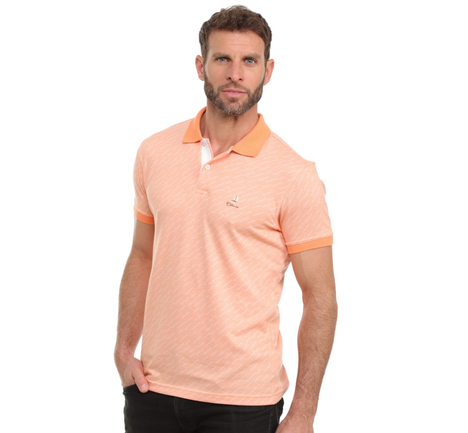 Short-Sleeve Fancy Print Polo - Made in Portugal
