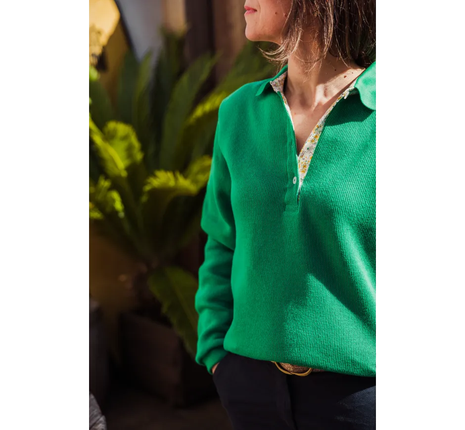 Polo manches longues femme
