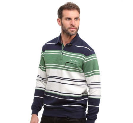 Polo maille ottoman rayé