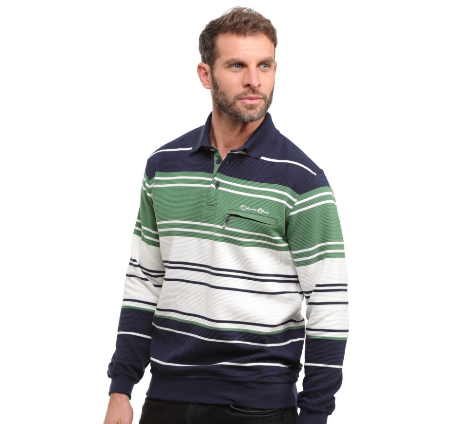 Polo maille ottoman rayé
