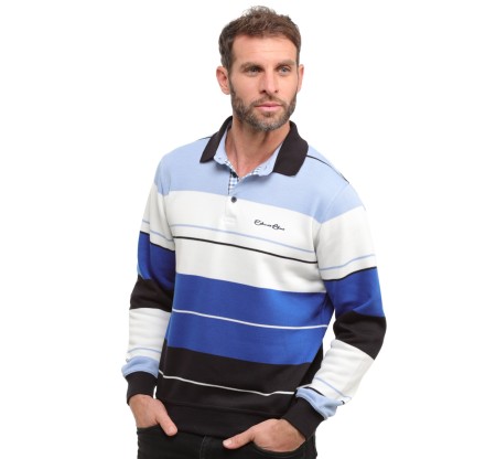 Polo à fines rayures