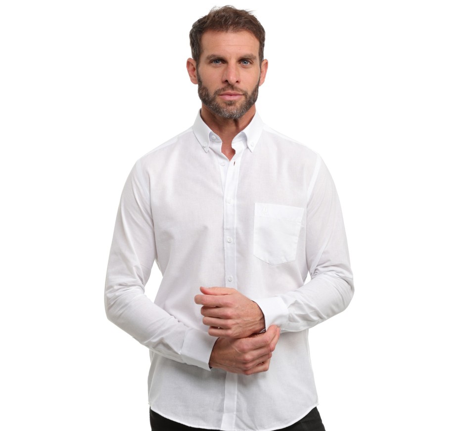 Chemise Orange en Lin et Coton - Respirabilité et Entretien Facile