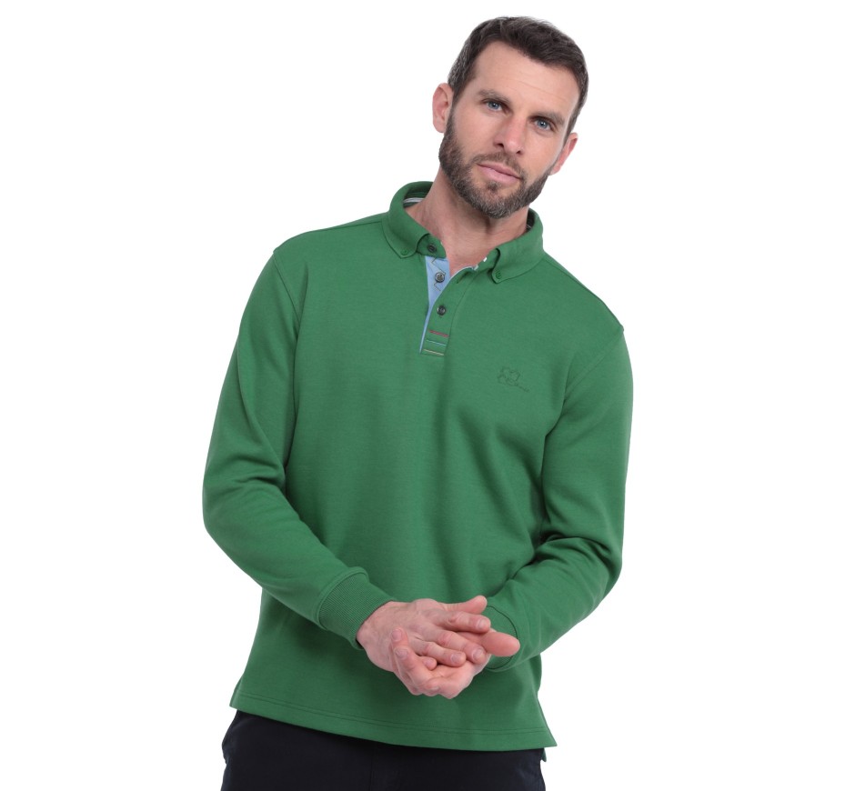 Polo Uni Homme Manches Longues - Confort & Qualité | Ethnic Blue