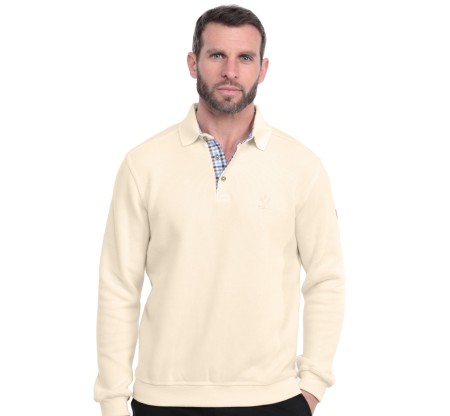 Polo signature écru