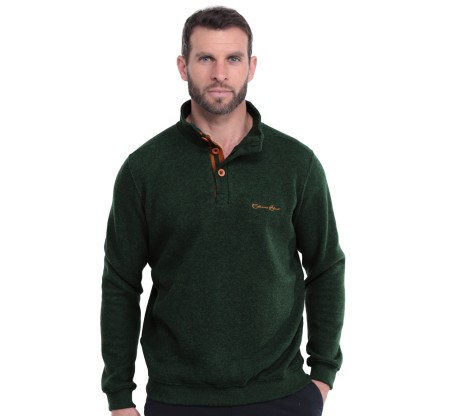 Sweat SIGNATURE Col Boutonné