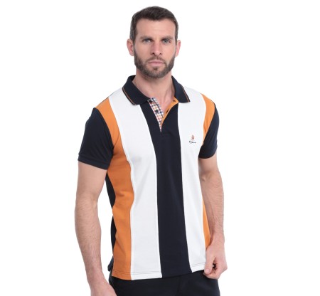 Polo graphique piqué