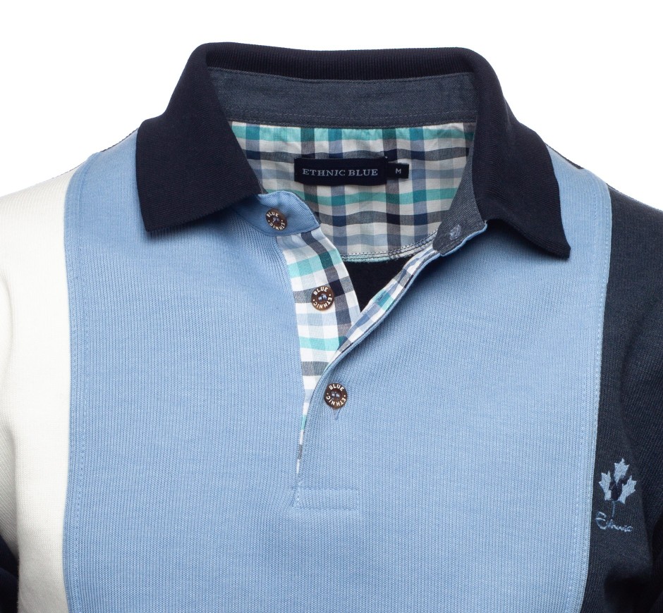 Men’s vertical stripe polo – elegant & comfortable