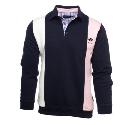 Men’s vertical stripe polo – elegant & comfortable