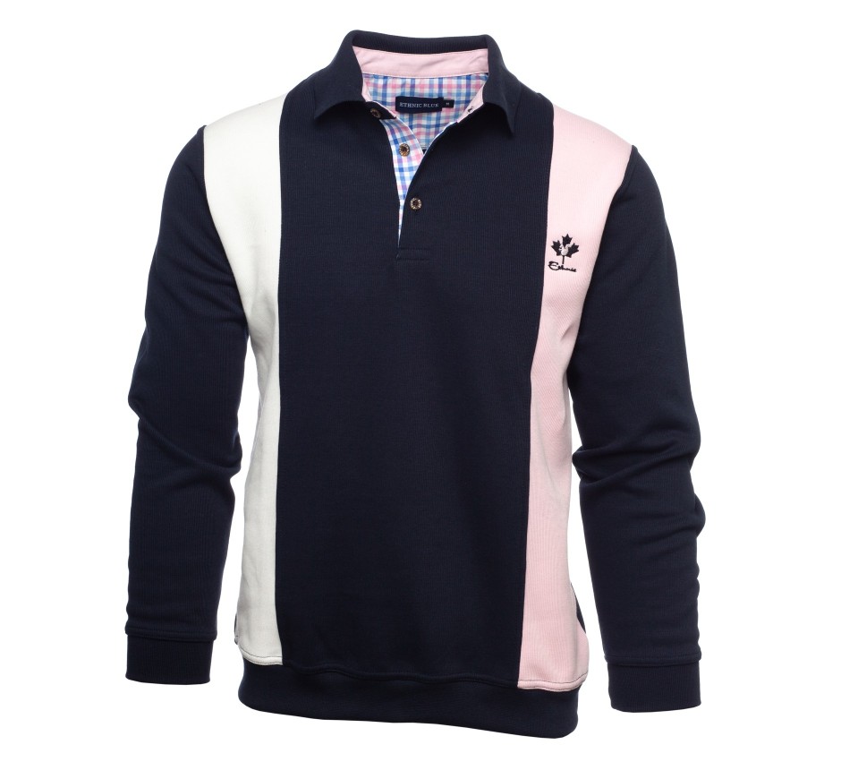 Men’s vertical stripe polo – elegant & comfortable