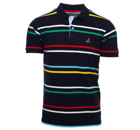 Polo rayé multicolore Maille Piquée