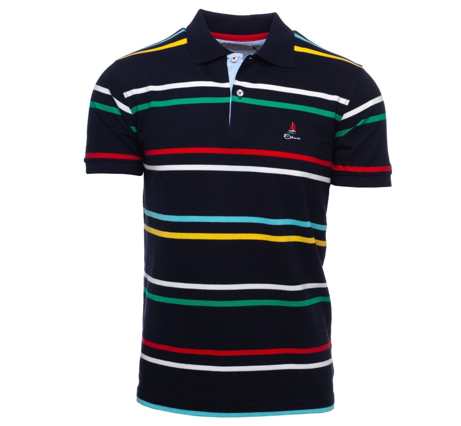 Polo rayé multicolore Maille Piquée