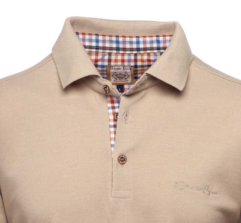Men's Piqué Polo Shirt - Easy Care Cotton Blend | Ethnic Blue