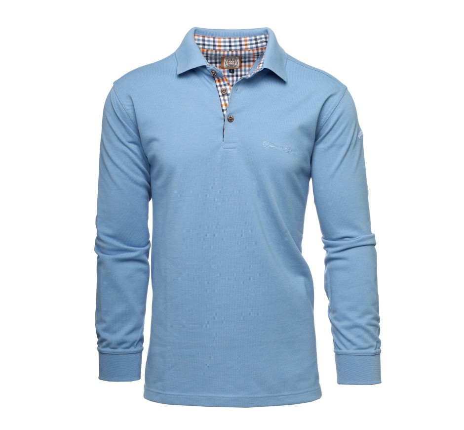 Men's Piqué Polo Shirt - Easy Care Cotton Blend | Ethnic Blue