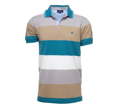 Polo piqué rayé