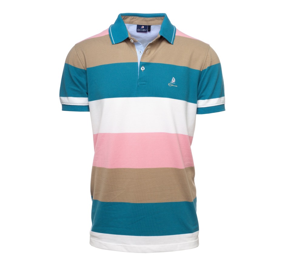 Striped Piqué Polo - Breathable and Durable - Made in Portugal