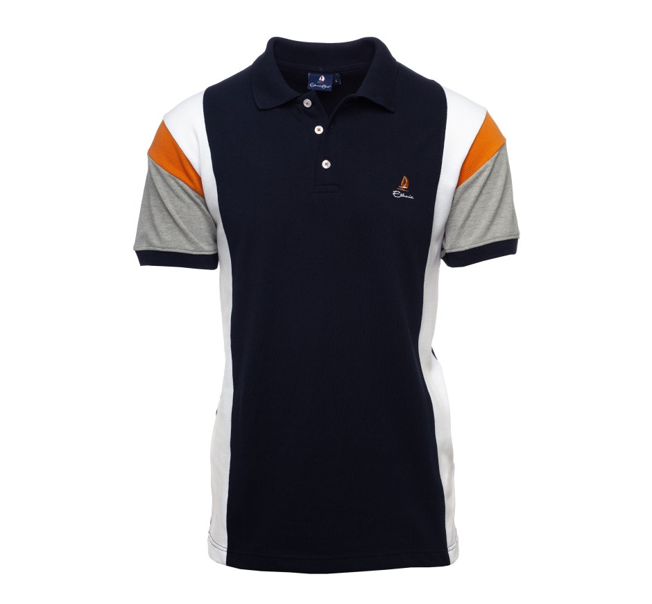 Polo Maille Piquée rayé Ciel - Confort et Style - Fabriqué au Portugal