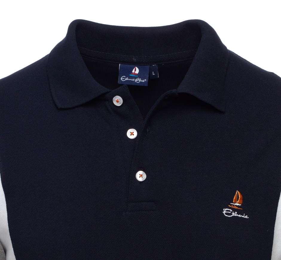 Polo Maille Piquée rayé Ciel - Confort et Style - Fabriqué au Portugal