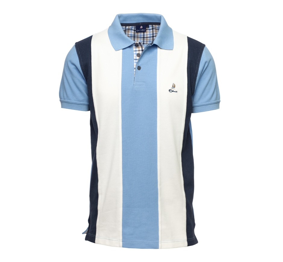 Men's polo, short sleeve, navy, grey, pink, pique 3 colours vertical