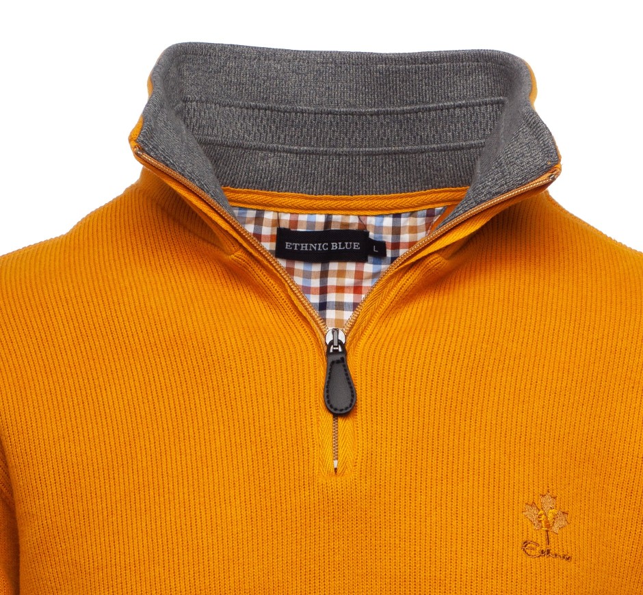 Sweat Zip Signature Homme | Confort & Style – Ethnic Blue