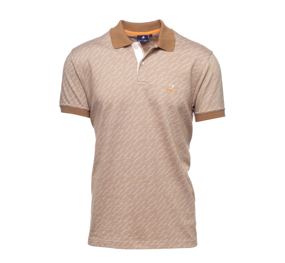 Short-Sleeve Fancy Print Polo - Made in Portugal