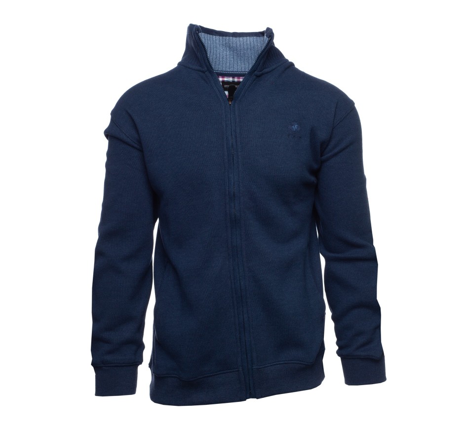 Veste homme toucher doux anthracite poches