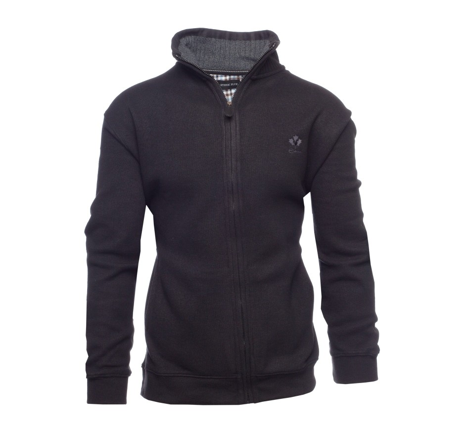 Veste homme toucher doux anthracite poches