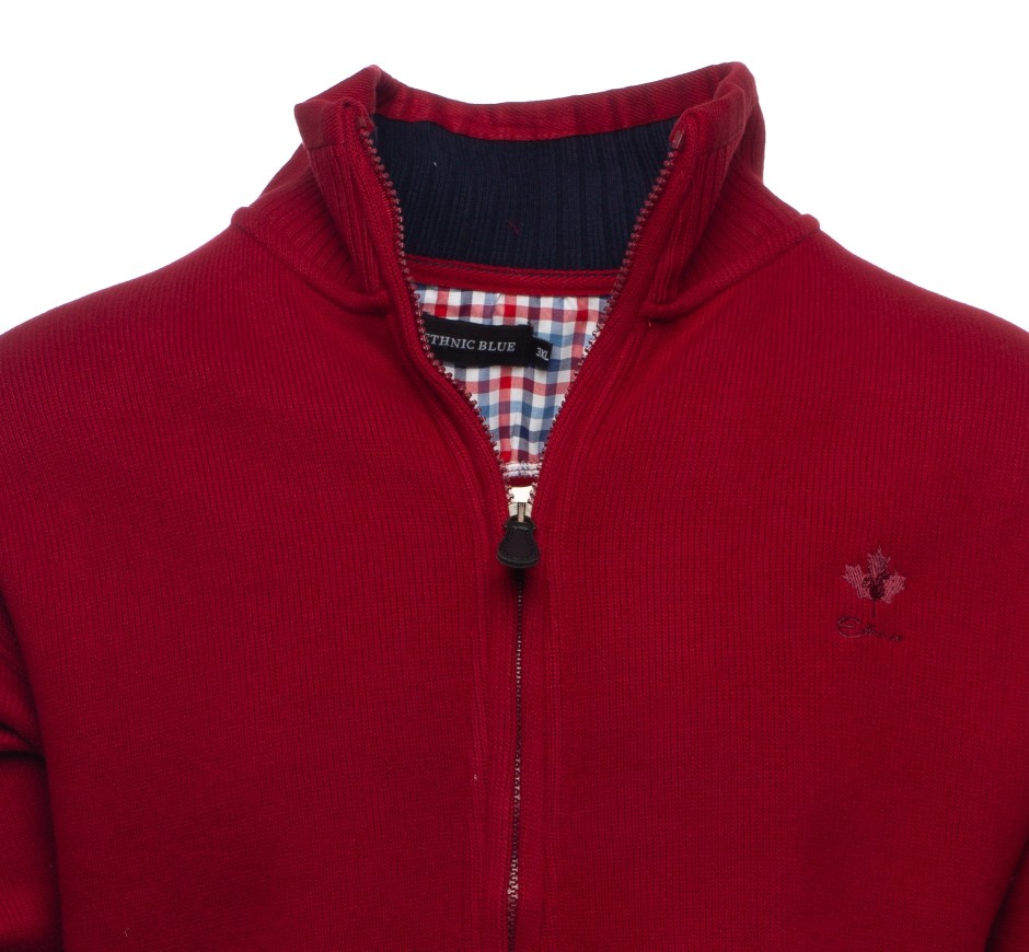 Men's cardigan jacket anthracite brushed knit, pockets