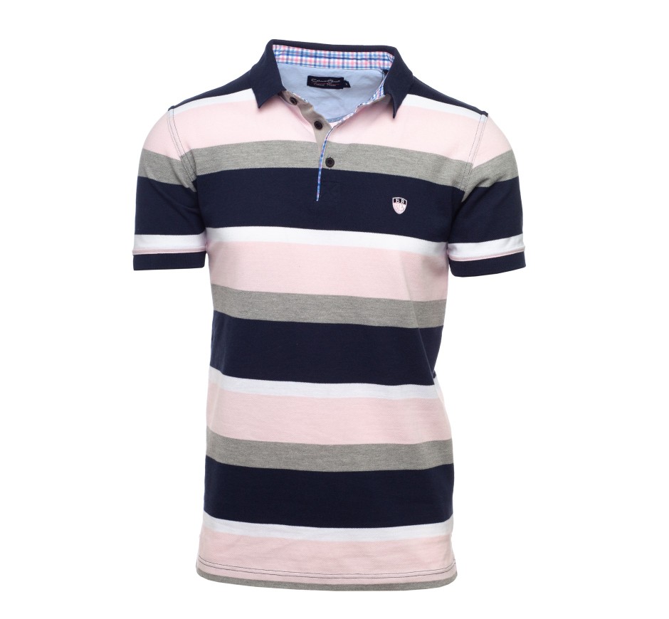 Men's Striped Piqué Polo Shirt