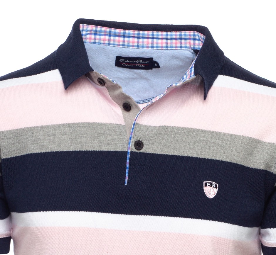 Polo rayé maille piquée