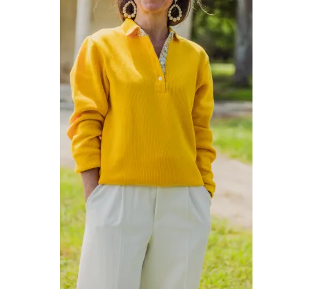 Polo manches longues femme