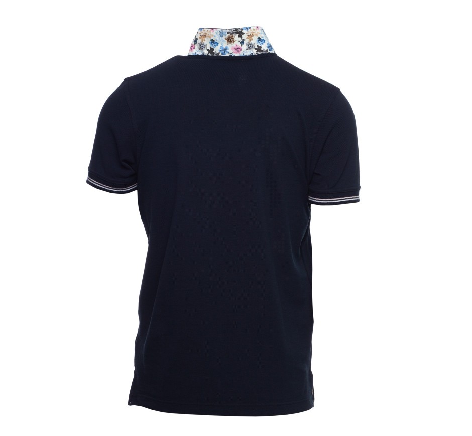 Polo homme en maille piquée col fantaisie – Fabrication Portugal