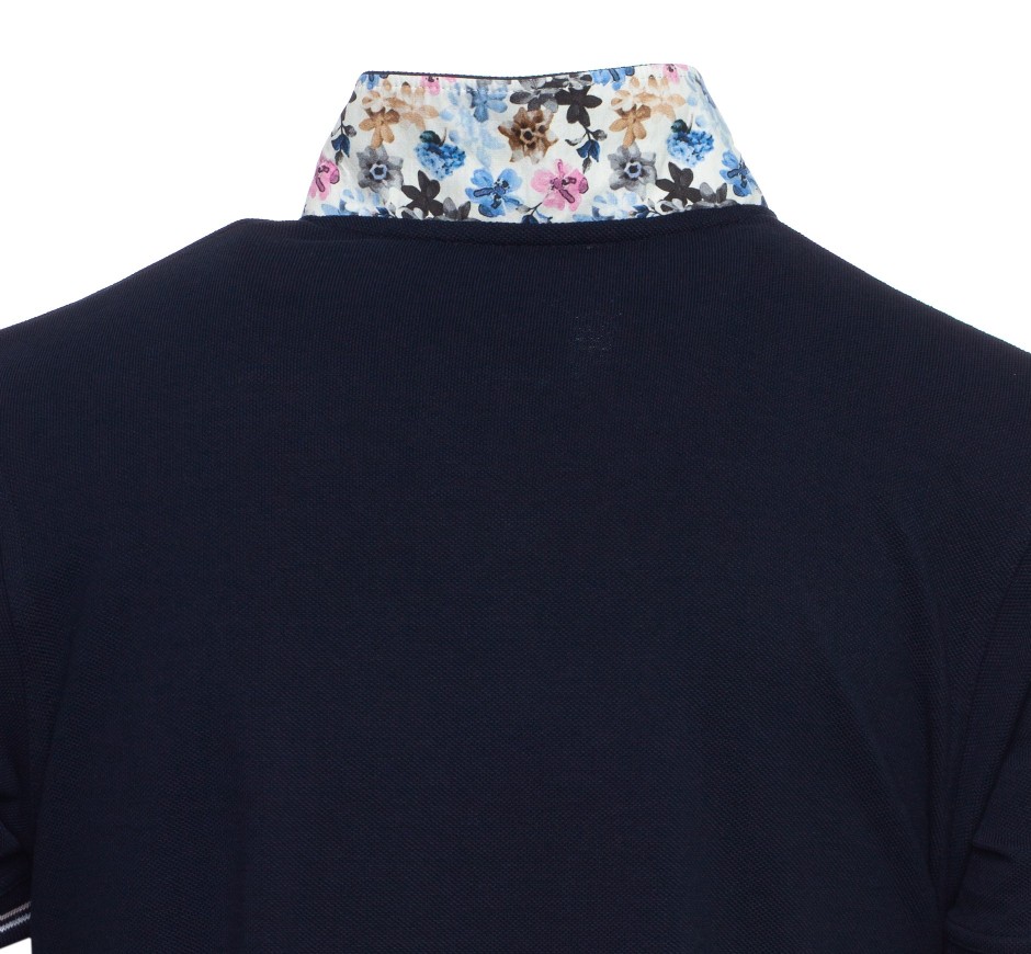 Polo homme en maille piquée col fantaisie – Fabrication Portugal
