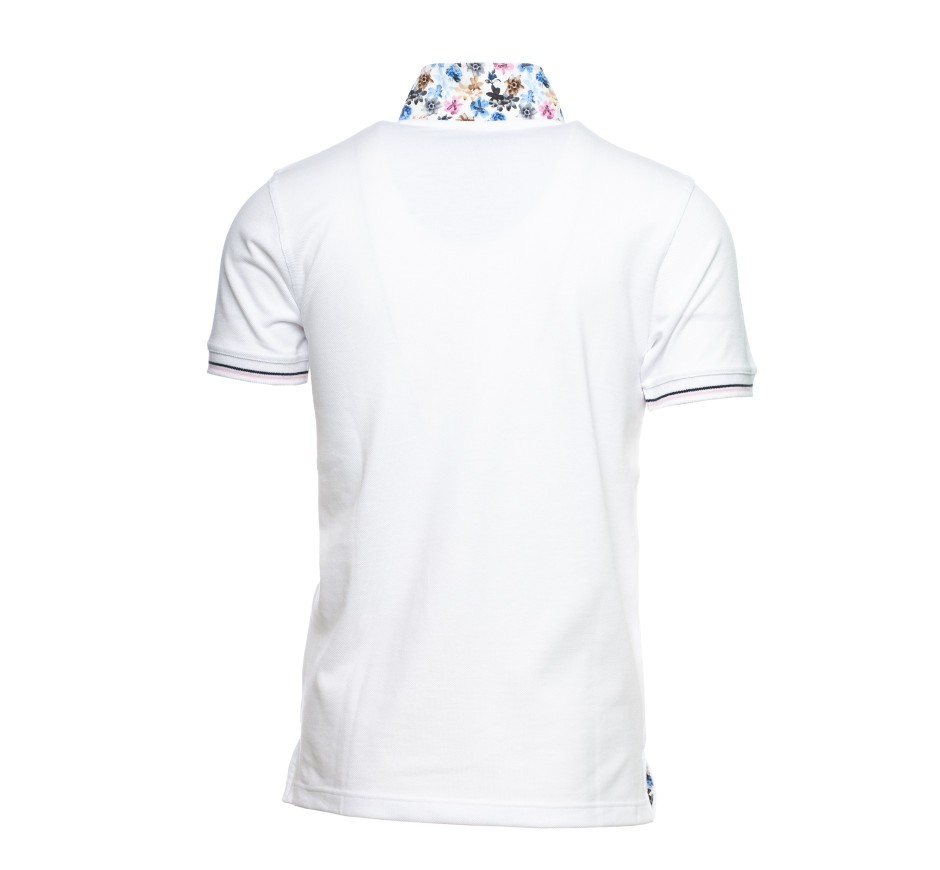 Polo homme en maille piquée col fantaisie – Fabrication Portugal