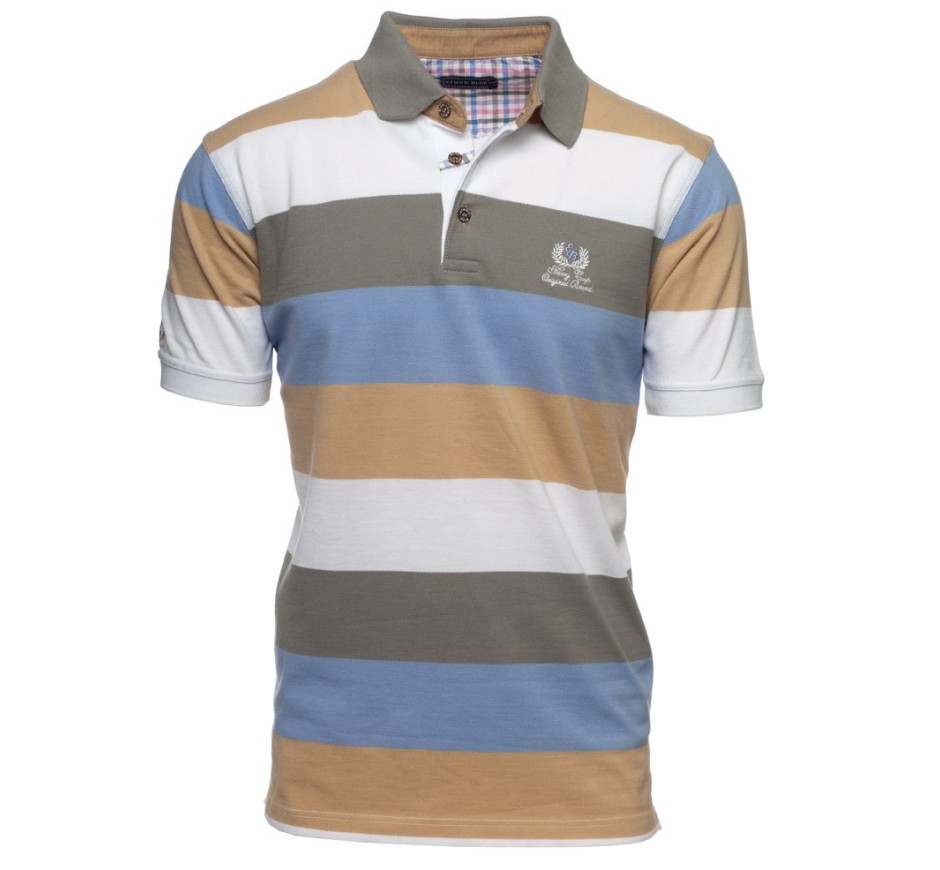 Polo piqué rayé