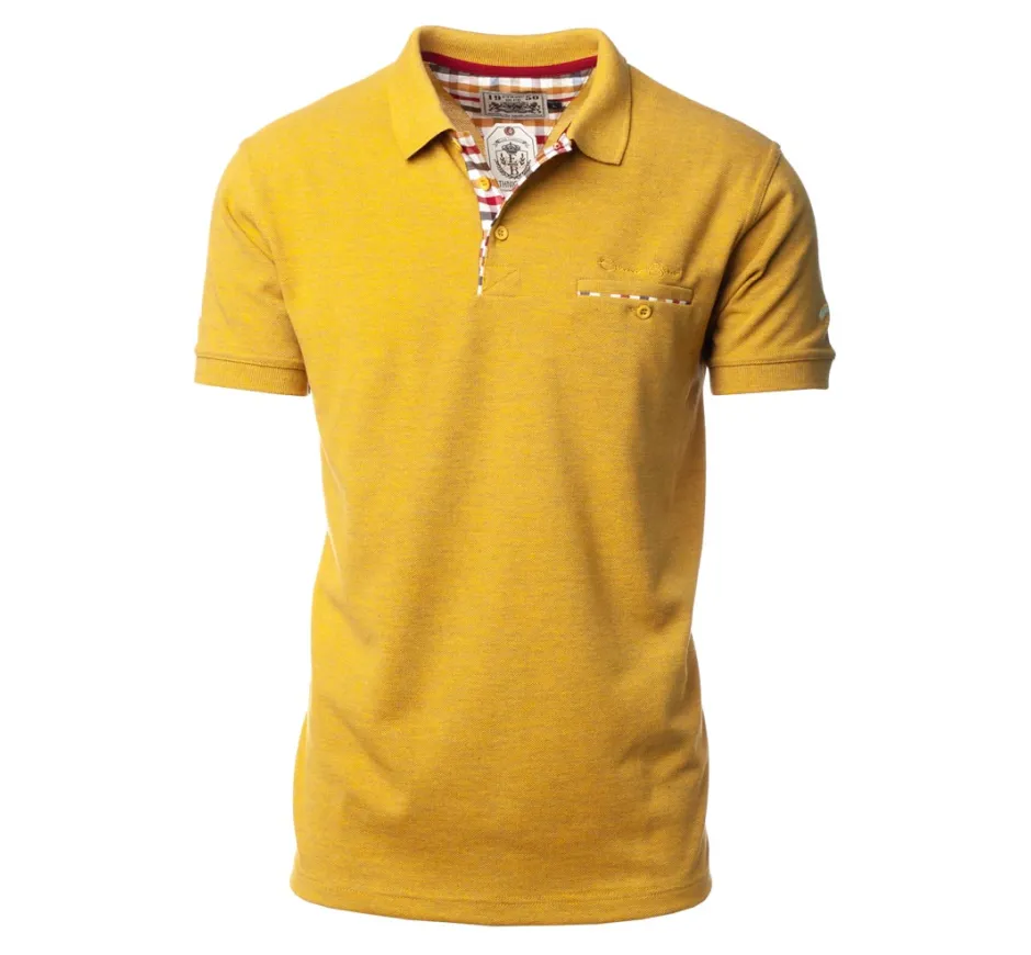 Polo piqué manches courtes uni poche