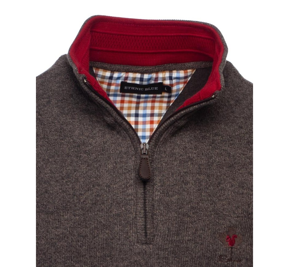 Sweat Zip Signature Homme | Confort & Style – Ethnic Blue
