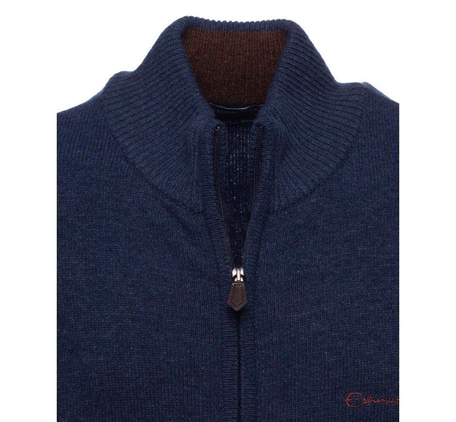 Men's jacket,wool, indigo blue
