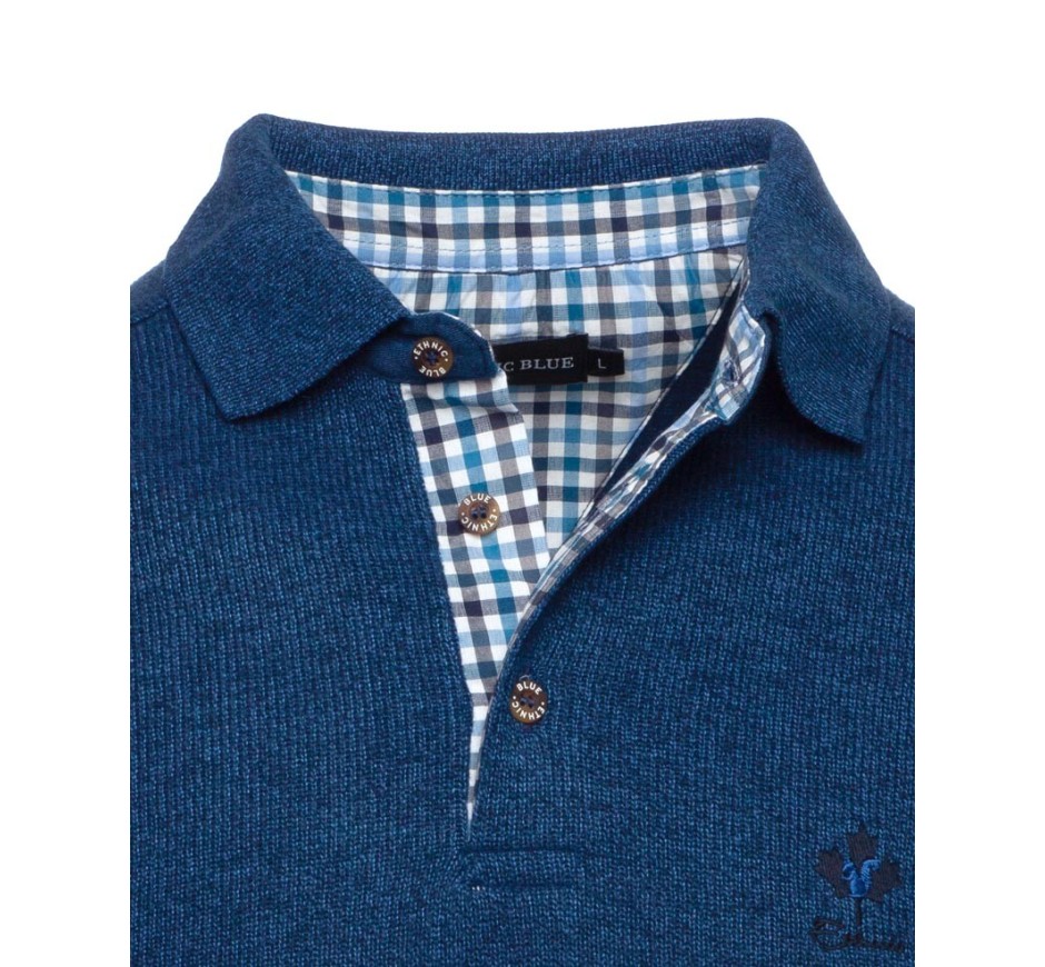 Polo homme grandes tailles 3XL & 4XL – Ethnic Blue