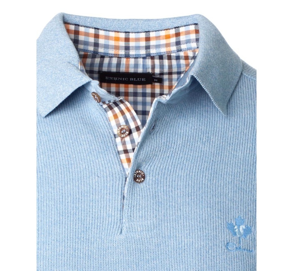 Men’s Plus Size Polo Shirt 3XL & 4XL | Ethnic Blue
