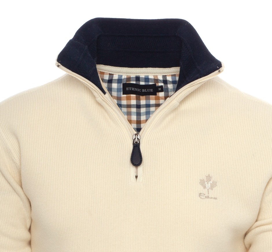 Sweat Zip Signature Homme | Confort & Style – Ethnic Blue